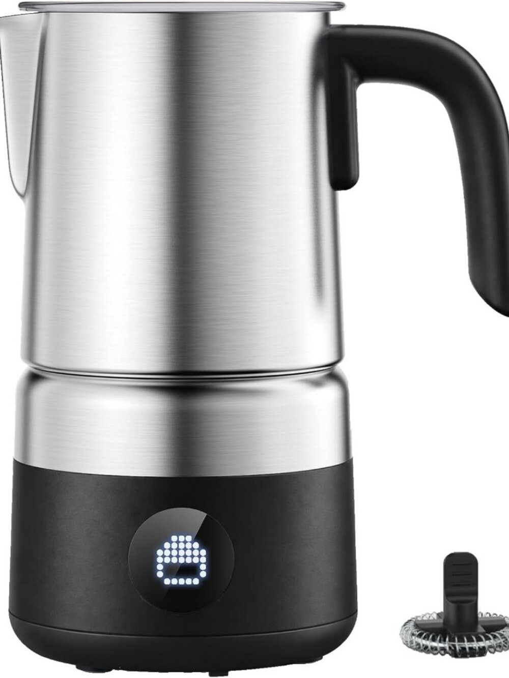 8-in-1 Electric Milk Frother & Steamer, 600W, 17oz Large Pitcher for Coffee
